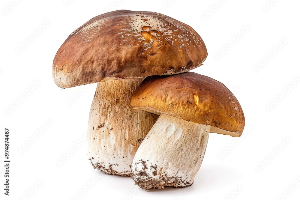 Two fungi perched on top of each other Two fungi perched on top of each other