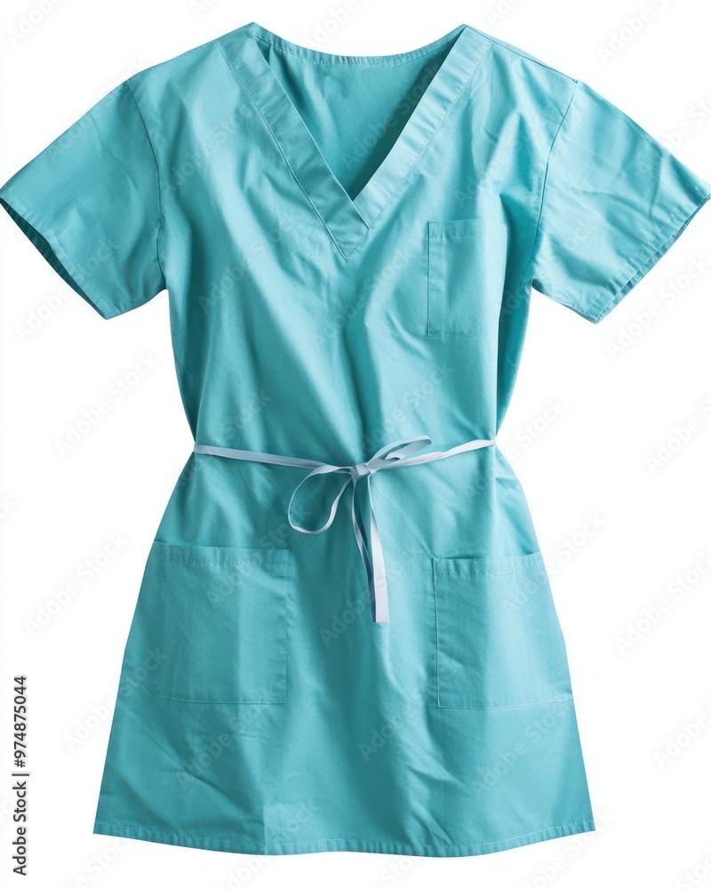 Hospital gown isolate on white background, medical attire, Hospital gown isolate on white background, medical attire,