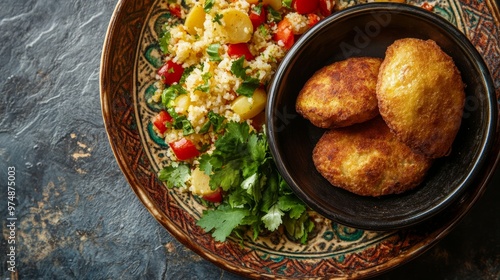 Moroccan Medina with a Makouda Potato Fritter