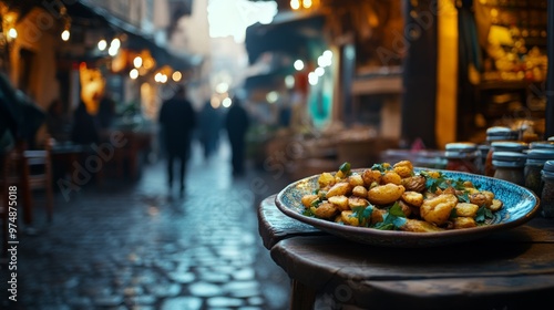 Moroccan Medina with a Makouda Potato Fritter