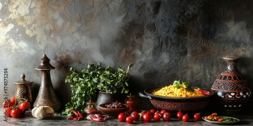 Moroccan Souk with a Tagine of Couscous