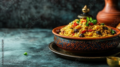 Moroccan Souk with a Tagine of Couscous