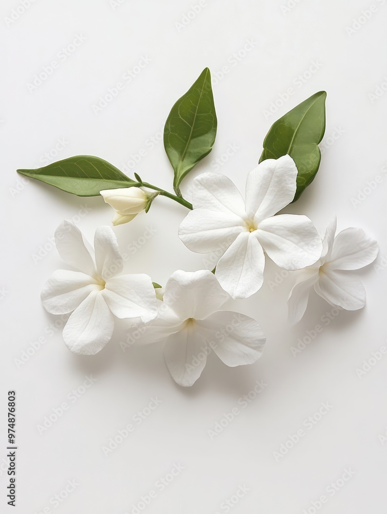 Jasmine flower isolate on white background, delicate and fragrant, Jasmine flower isolate on white background, delicate and fragrant,