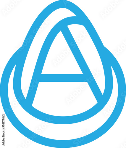 sign on blue A logo