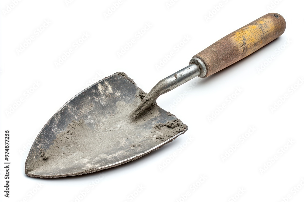Large trowel used for cement work isolated on white background Large trowel used for cement work isolated on white background