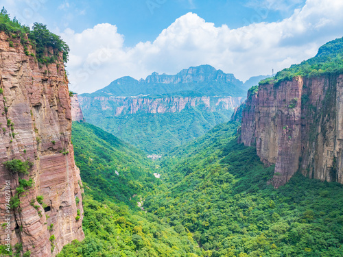 Guoliang Village Canyon, Wanxian Mountain Scenic Area, Taihang Mountains, Linzhou, Anyang City, Henan Province photo