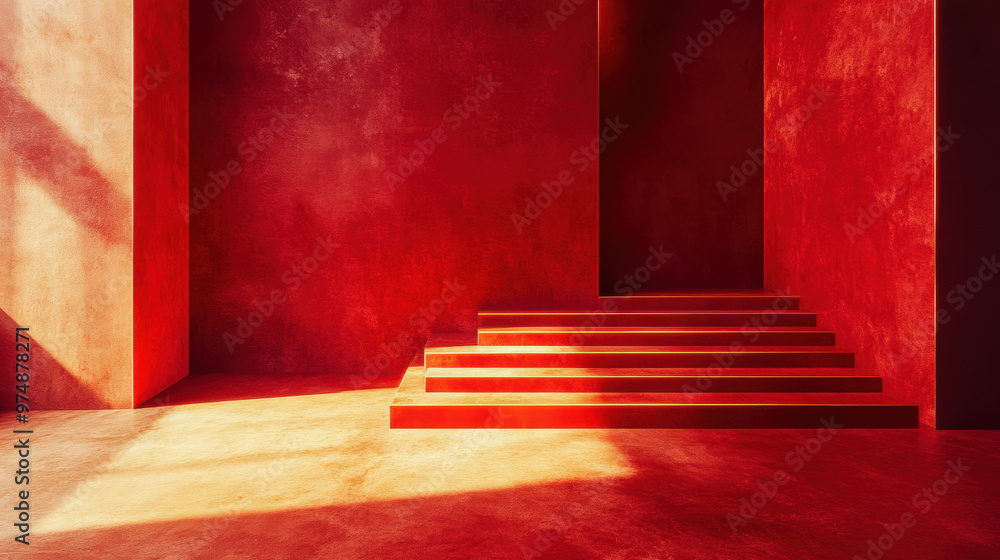 Red Room Stairs. Red Room Stairs.