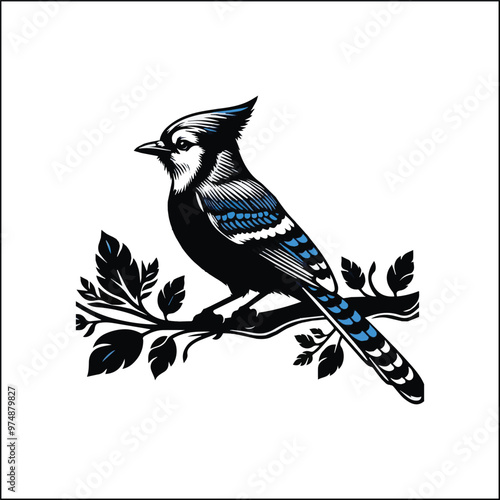 blue jay on a branch