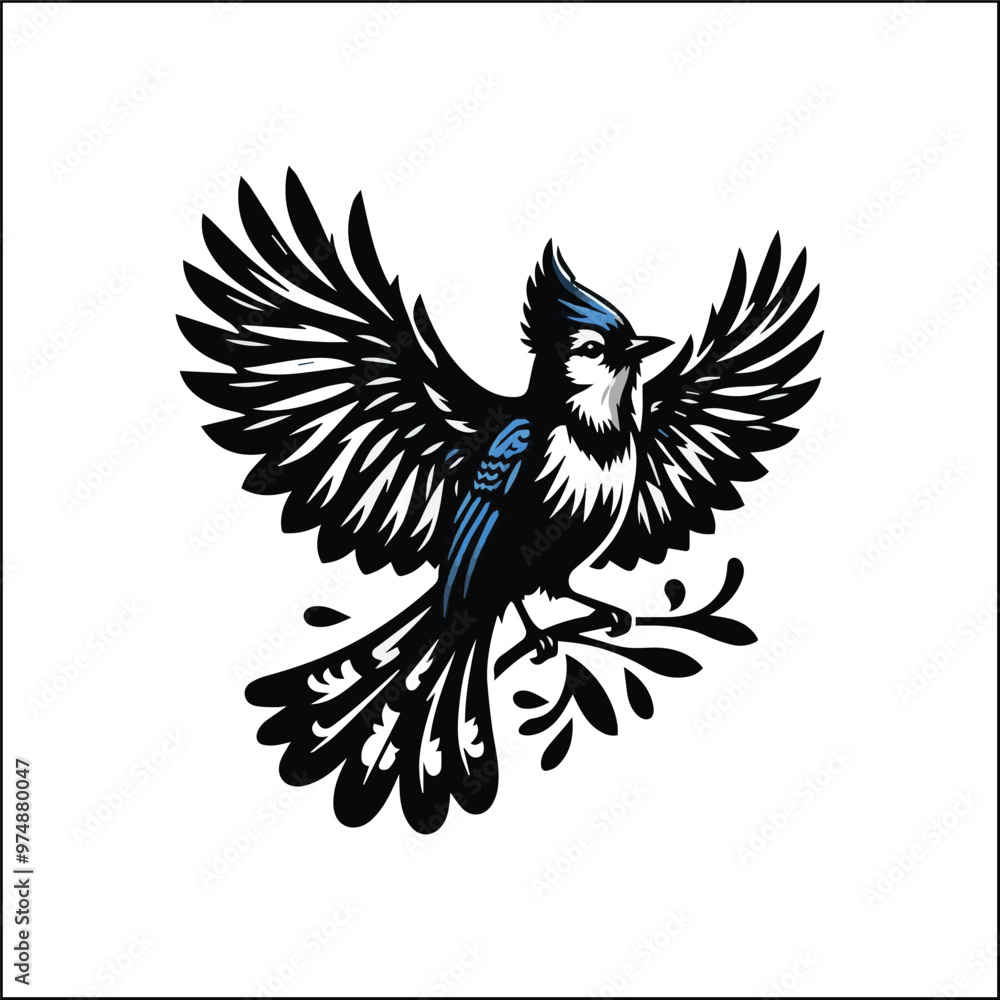 Obraz premium blue jay on a branch