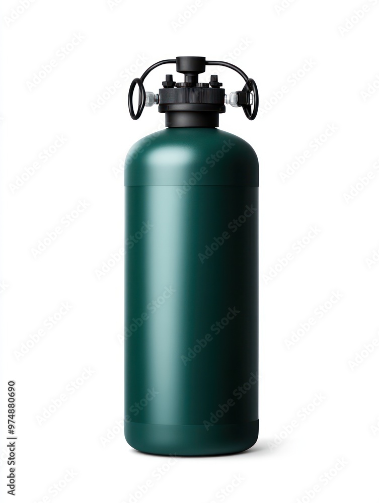 Oxygen tank isolate on white background, portable unit, Oxygen tank isolate on white background, portable unit,