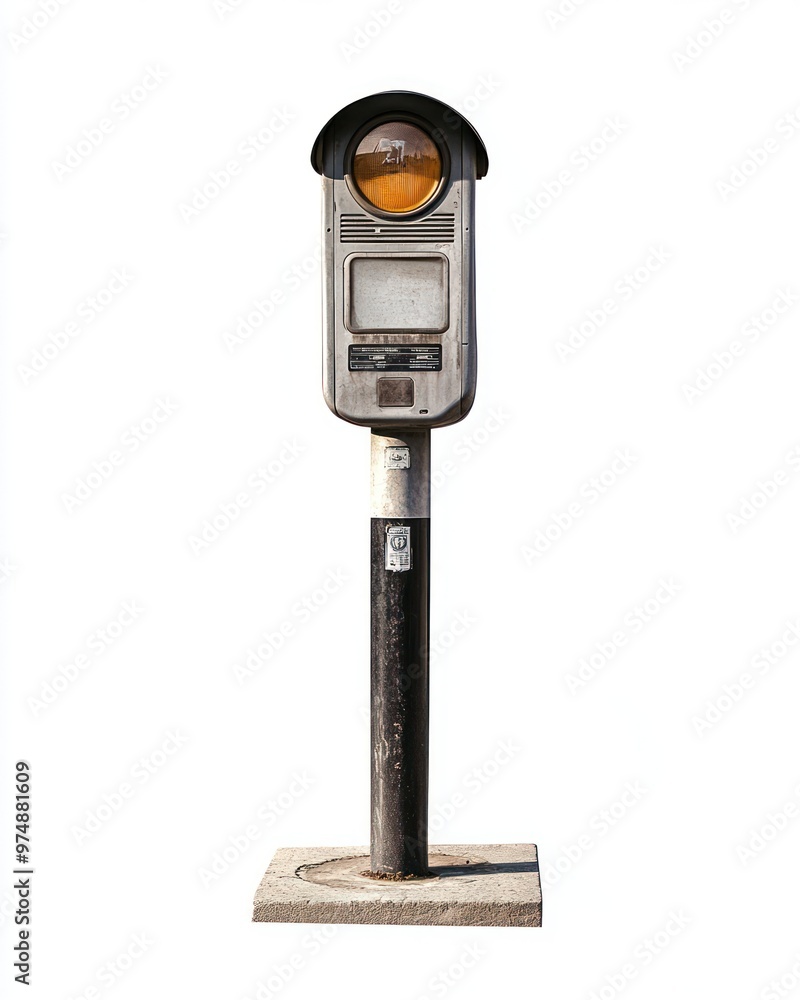 Parking meter isolate on white background, urban use, Parking meter isolate on white background, urban use,