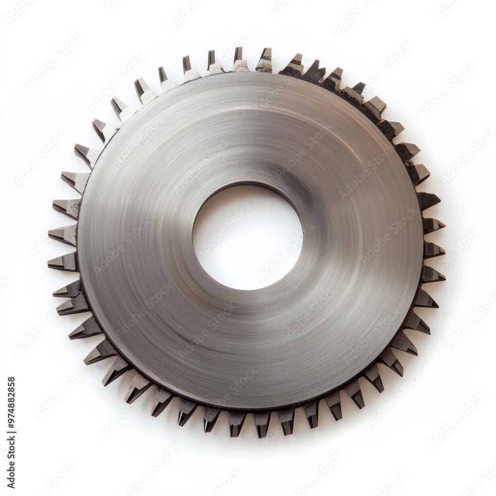 Professional-grade circular saw blade isolated on white background Professional-grade circular saw blade isolated on white background