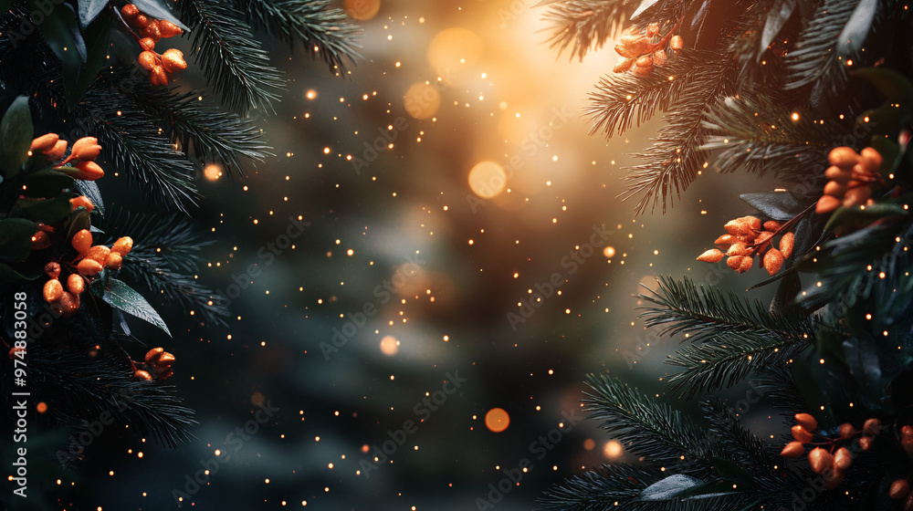 Fototapeta premium A lively and vibrant background banner for the 2024 New Year's Eve party, featuring colorful fireworks and a festive atmosphere. Suitable for digital and graphic design, greeting cards,...