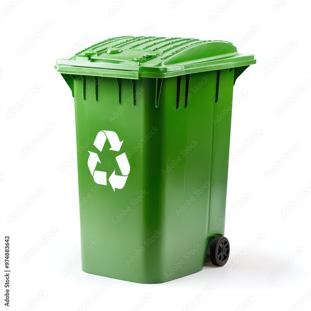 Public recycling bin isolate on white background, environmental symbol, Public recycling bin isolate on white background, environmental symbol,