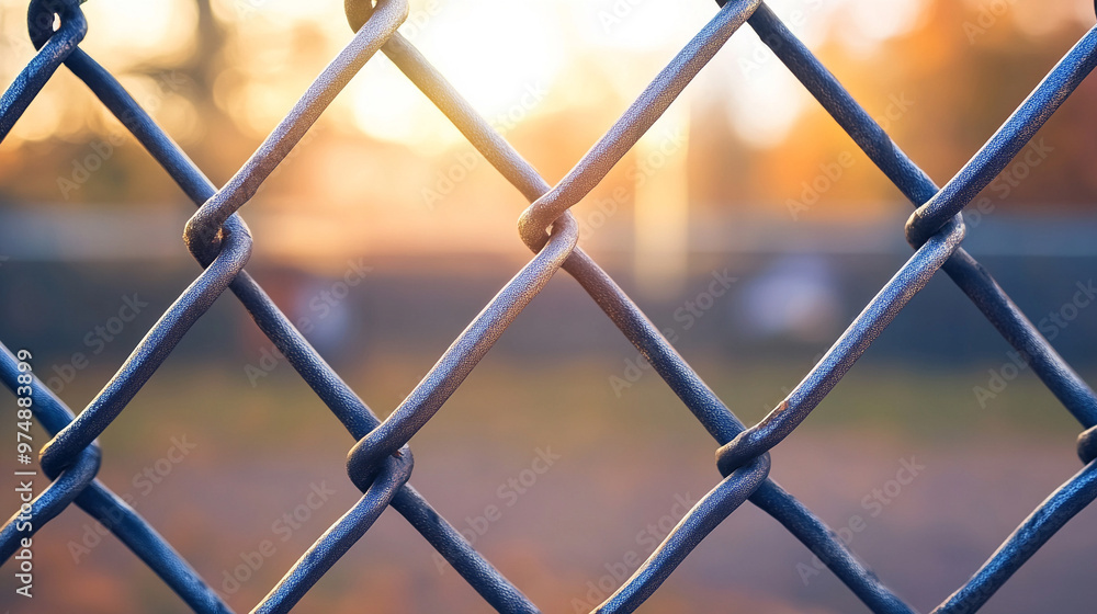 chain-link fence stands out against a softly blurred background, symbolizing boundaries, separation, and the contrast between freedom and confinementv chain-link fence stands out against a softly blurred background, symbolizing boundaries, separation, and the contrast between freedom and confinementv