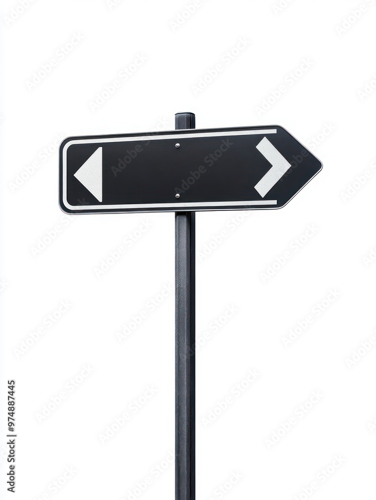 Street sign isolate on white background, directional arrows, Street sign isolate on white background, directional arrows,