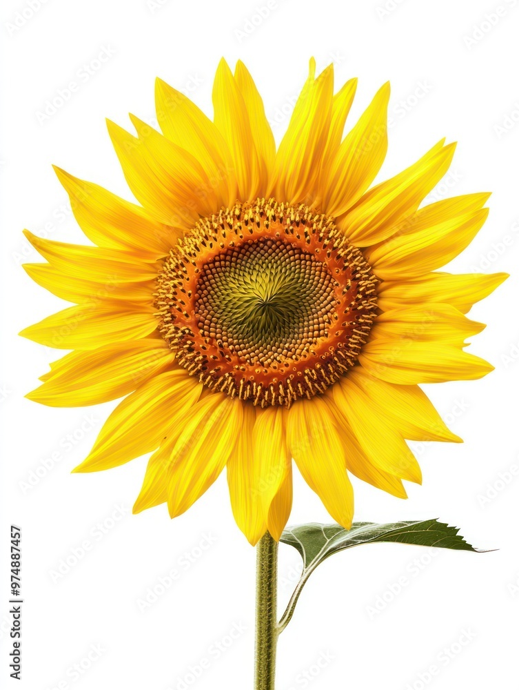 Sunflower isolate on white background, bright yellow petals, Sunflower isolate on white background, bright yellow petals,