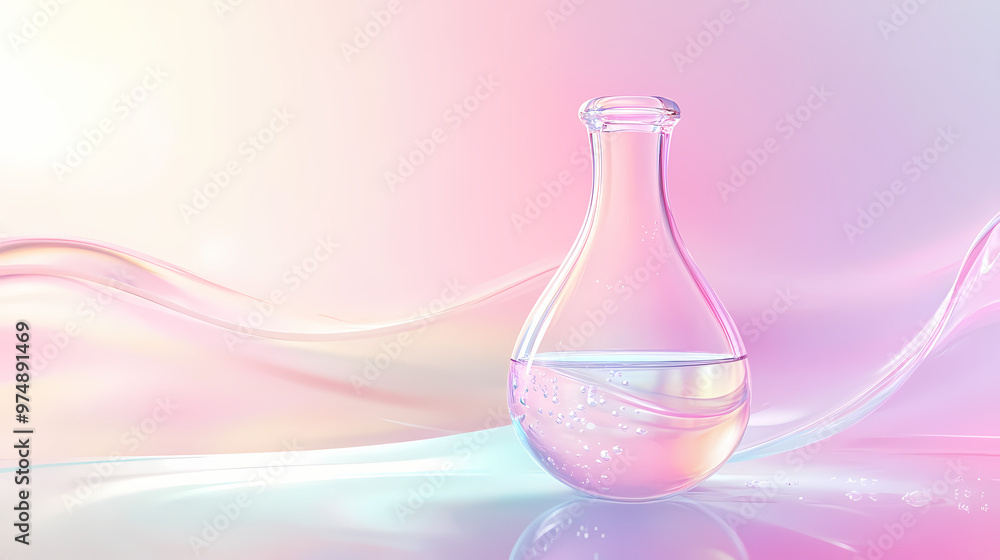 Oil, essential oil, science, technology gradient, hologram color, white tone,. Hologram. Illustration Oil, essential oil, science, technology gradient, hologram color, white tone,. Hologram. Illustration