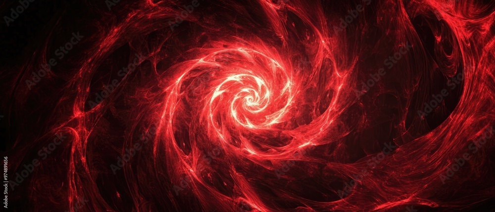 Abstract red spiral art design on a black background Abstract red spiral art design on a black background