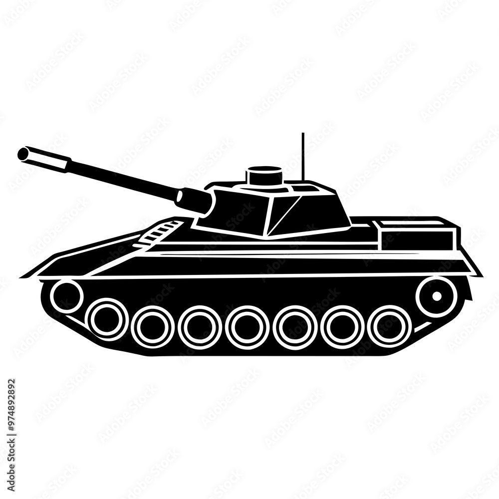 Fototapeta premium Tanks vector on white background