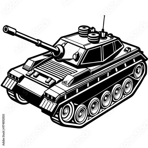 Tanks vector on white background