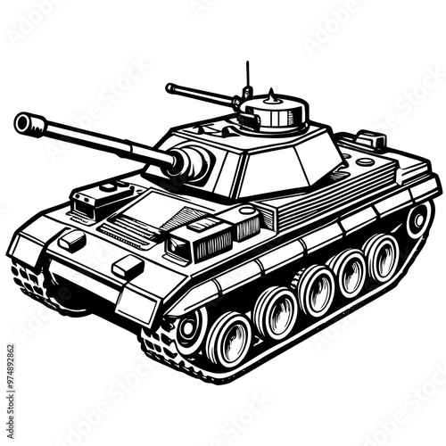 Tanks vector on white background