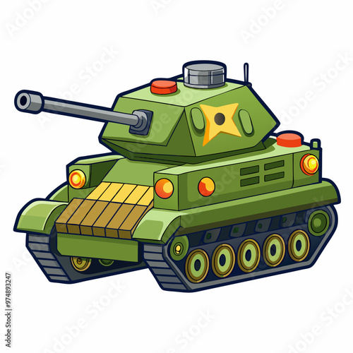 Tanks vector on white background