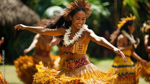 Cultural festival on Hawaii Island with traditional dance and music