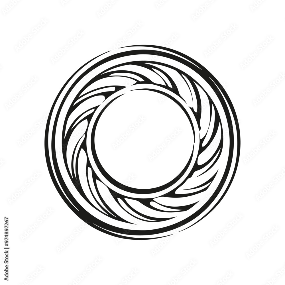A Abstract circular doodle round circle, vector silhouette illustration, isolated white background, A Abstract circular doodle round circle, vector silhouette illustration, isolated white background,