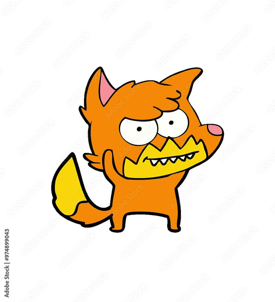 cartoon grinning fox cartoon grinning fox