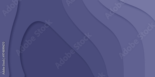 Abstract wave carve diamond topography line circle creative 3d papercut blue backdrop background vector. Luxury blue wave and empty space for texture art design.