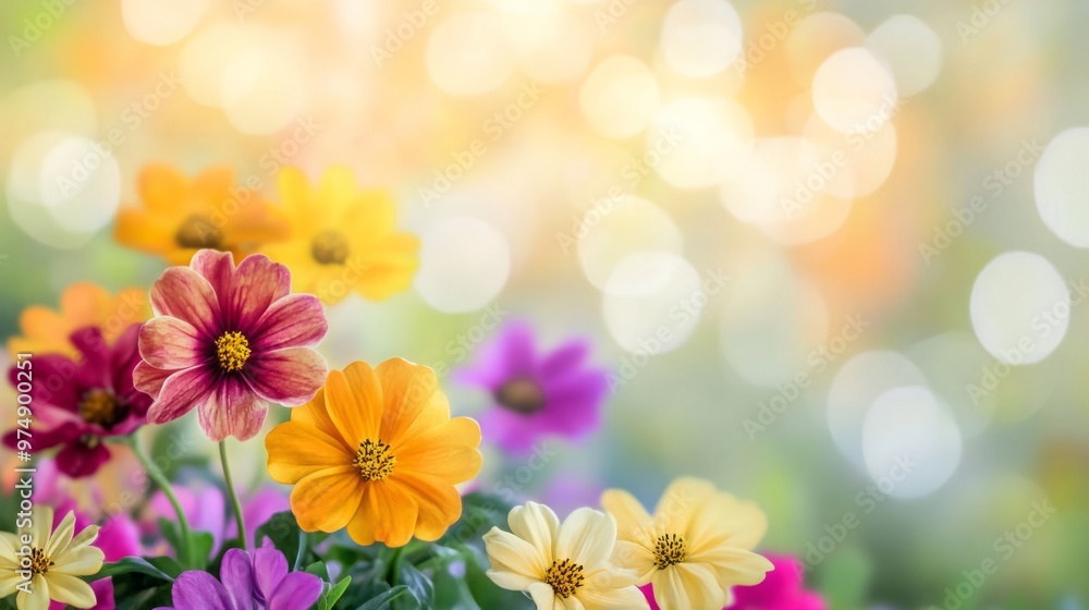 Colorful Spring Flowers in Bloom with a Soft, Glowing Bokeh Background, Perfect for Floral and Nature-Related Content. The Vibrant Display Highlights Bright Colors and Fresh Blooms, Ideal for Seasonal Colorful Spring Flowers in Bloom with a Soft, Glowing Bokeh Background, Perfect for Floral and Nature-Related Content. The Vibrant Display Highlights Bright Colors and Fresh Blooms, Ideal for Seasonal