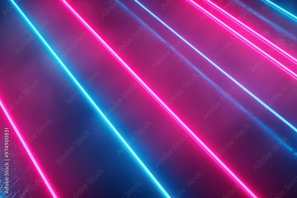 A neon sign with purple and blue lines, generative ai image A neon sign with purple and blue lines, generative ai image