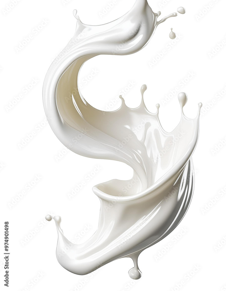 Realistic milk splashes or wave with drops and splatter isolated Milk splash and pouring Realistic milk splashes or wave with drops and splatter isolated Milk splash and pouring
