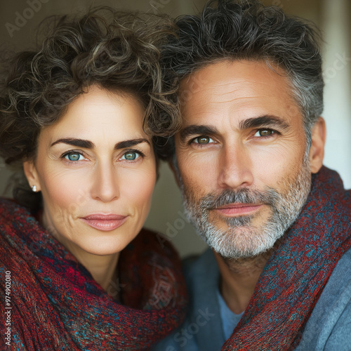 Middle Aged Couple Isolated