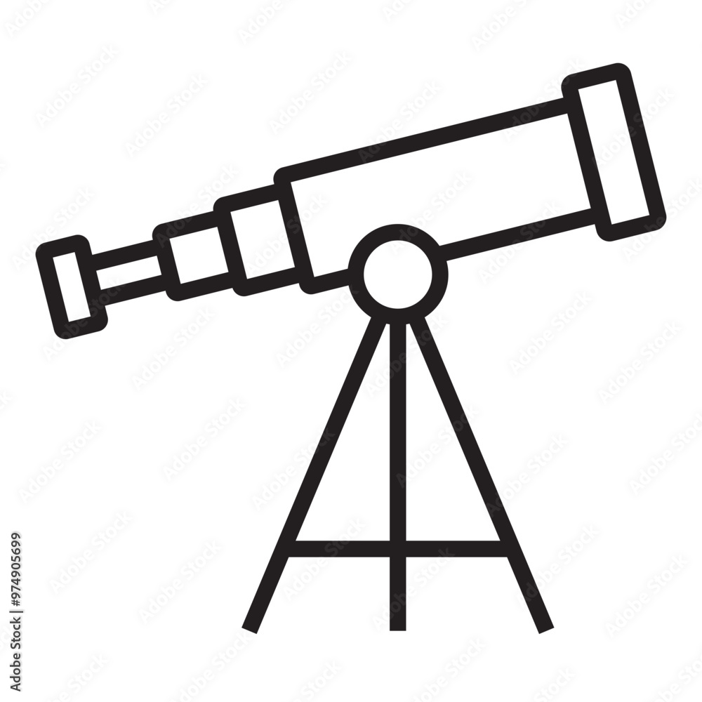Telescope line icon Telescope line icon