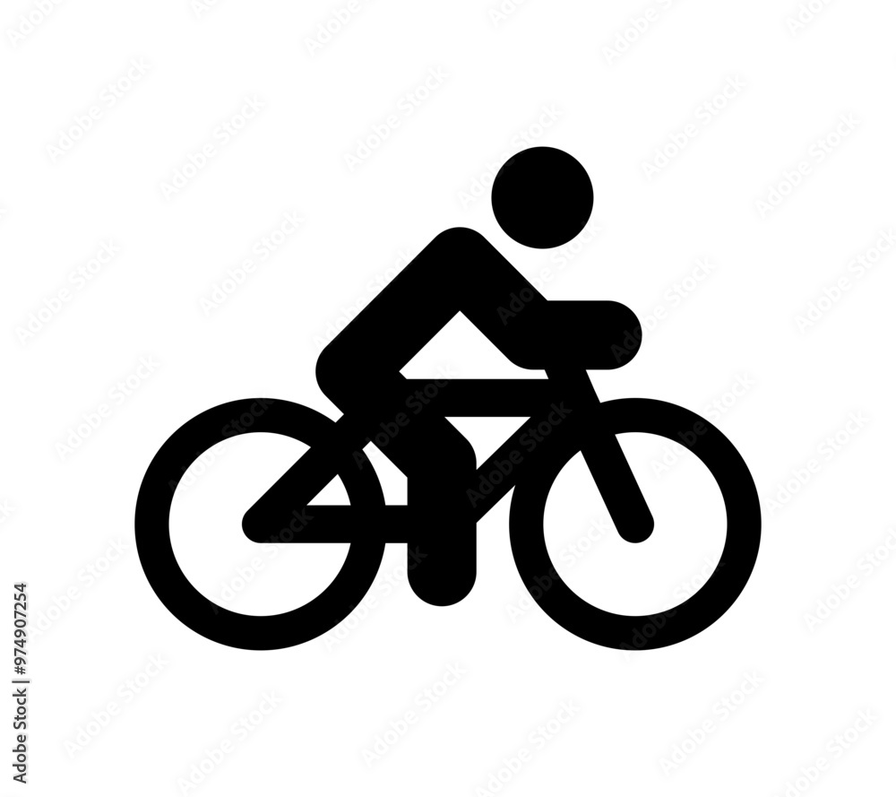 Vector bicycle icon. High quality black line cyclist icon, simple illustration. Vector bicycle icon. High quality black line cyclist icon, simple illustration.