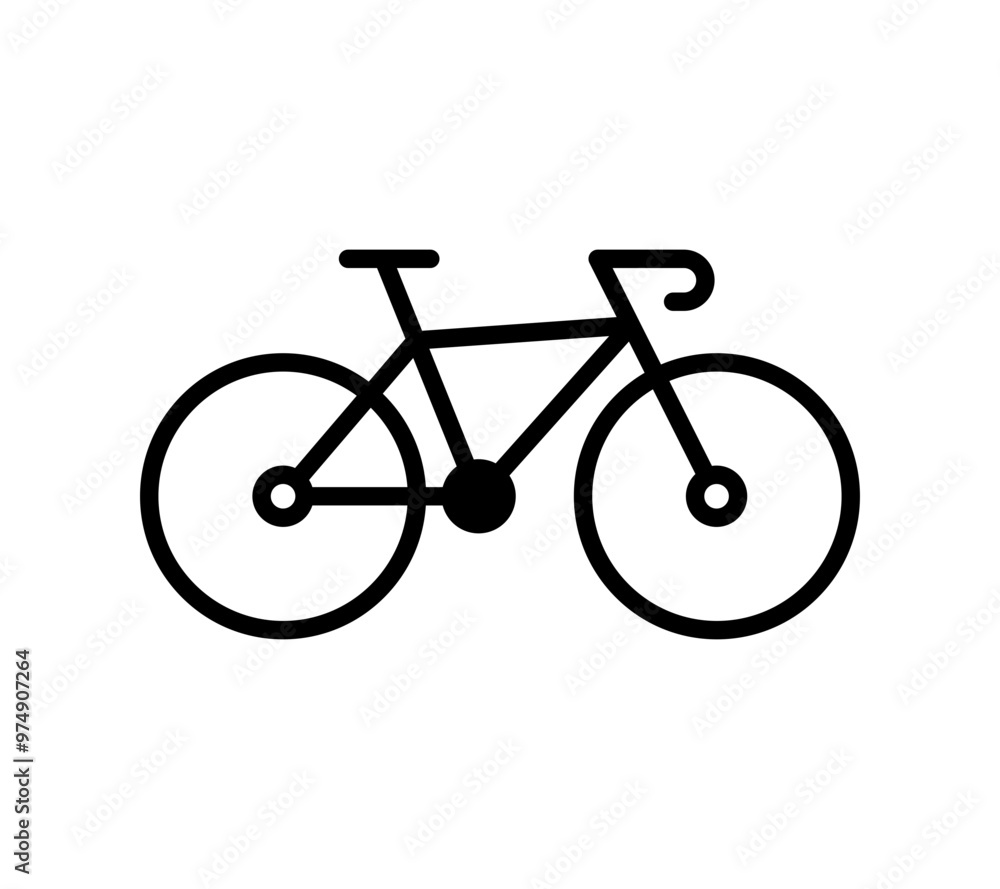 Vector bicycle icon. High quality black line icon, simple illustration. Vector bicycle icon. High quality black line icon, simple illustration.