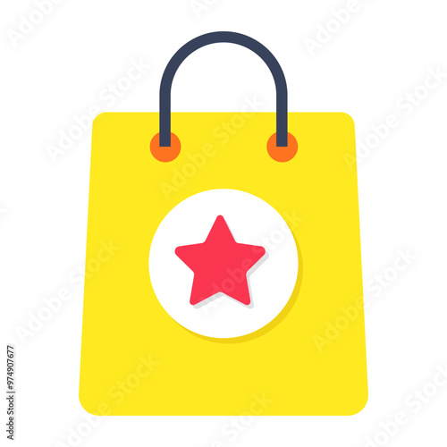 Trendy vector design of shopping bag 