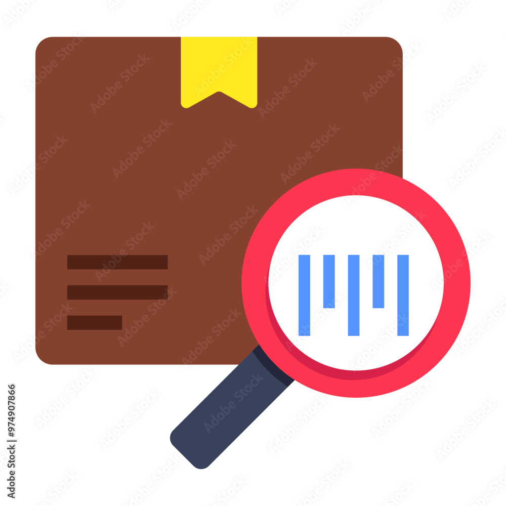 An icon design of barcode tracking An icon design of barcode tracking