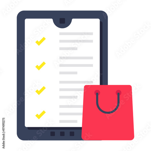 Perfect design icon of mobile list 