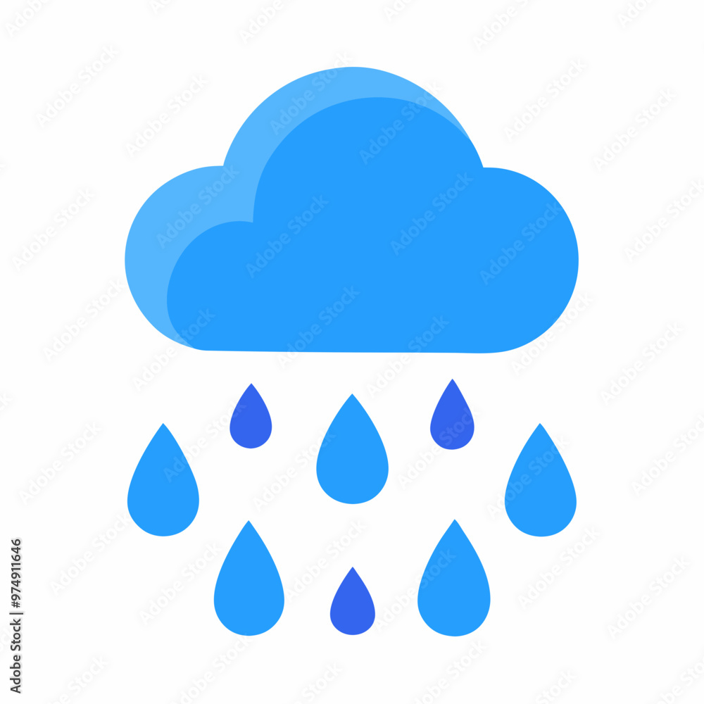 Rain vector on white background Rain vector on white background