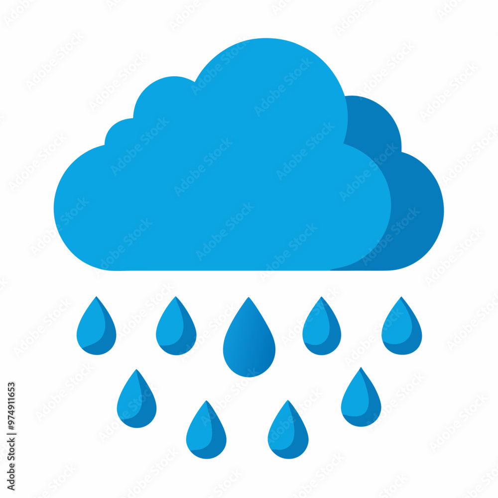 Rain vector on white background Rain vector on white background