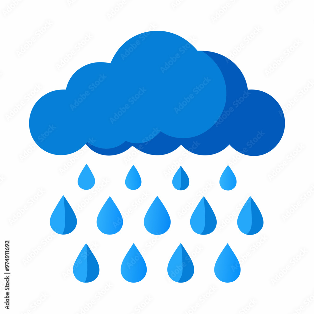 Rain vector on white background Rain vector on white background