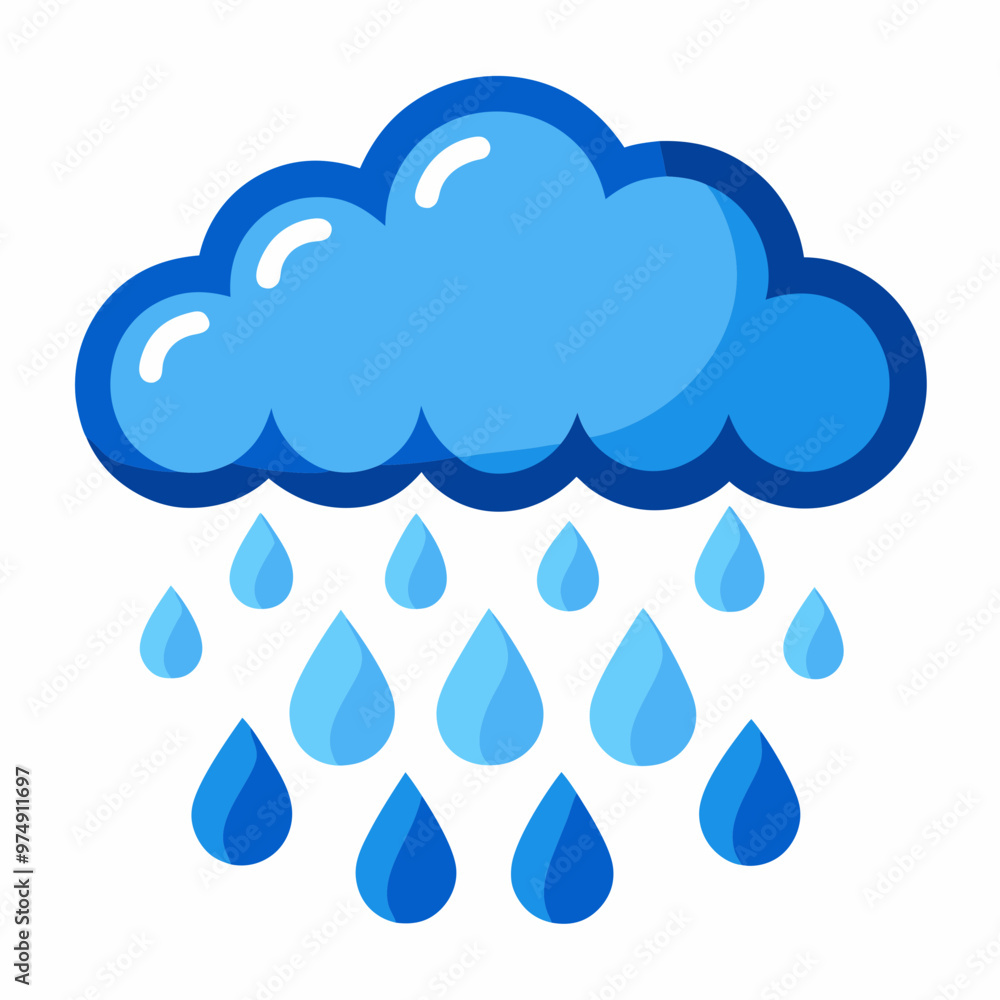 Rain vector on white background Rain vector on white background