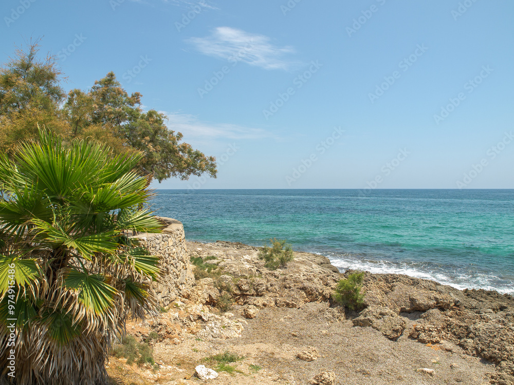 Fototapeta premium Am'Strand von Cala Millor auf Mallorca