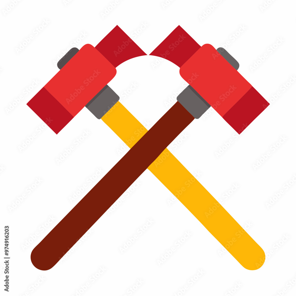 Hammers vector on white background Hammers vector on white background