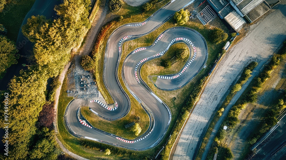 Obraz premium Urban Traffic Junctions. AI generated illustration.
