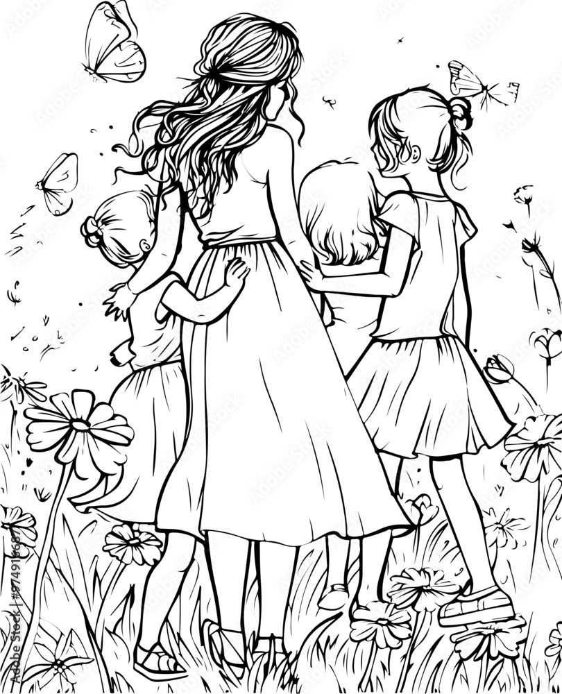 Obraz premium Mother's Day SVG, Mom svg Bundle, Mama svg Bundle, Mother svg Gifts, Mom life svg Files For Cricut, Coloring Book