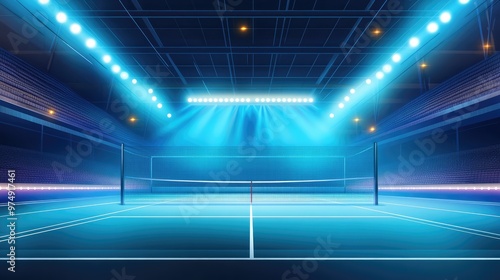 Volleyball Court Arena Field. AI generated illustration